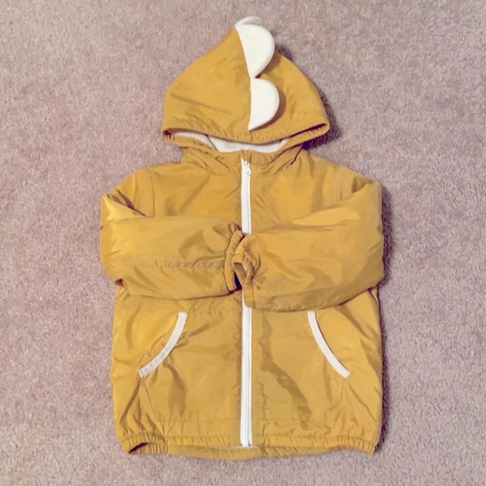 Kid’s dragon back design fleece inside coat